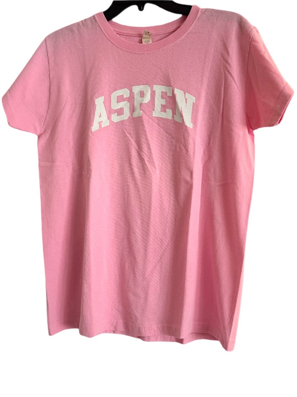 Aspen Colorado Pink T Shirt Women’s Medium Anvil Y2K Preppy Ski Resort Graphic